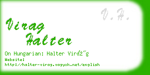 virag halter business card